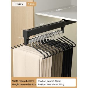 Specool® Pull-out Pants Hanger Multifunctional Retractable Clothes Rack Wardrobe Organizer Sliding Hanger Pants Storage