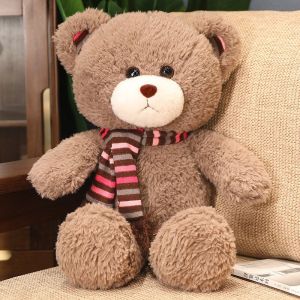JOJO CASTLE Large Scarf Teddy Bear Plush Stuffed Toys Pillow Kawaii Room Decoration High Quality 60/80/100cm Teddy BearFabric Comfortable  Teddy Bear for Girl  Birthday Gifts Valentines Gift for Girlfriend