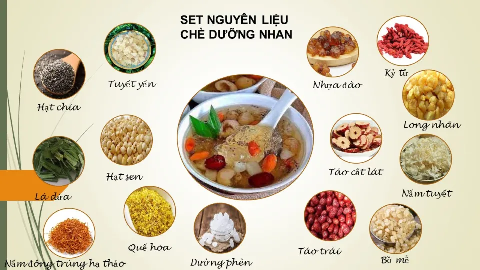 SET 500g) Nguyên liệu nấu CHÈ DƯỠNG NHAN 14 VỊ (Nấu được 12 - 15 chai  330ml) | Lazada.vn