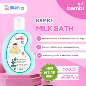 Bambi Baby Milk Bath Extra Moist 100ml - Sabun Bayi | Menutrisi Melembabkan Kulit Bayi