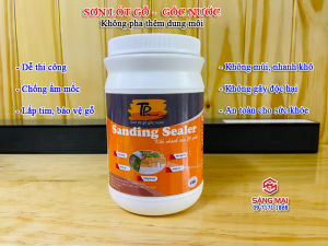 Sơn lót trong gỗ - Hộp 1kg - Sơn lau gỗ gốc nước: dễ sử dụng không độc hại an toàn cho sức khoẻ
