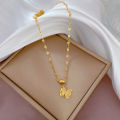 18k saudi gold pawnable legit necklace sale Butterfly Necklace Women's Luxury Collarbone Chain Jewelry. 