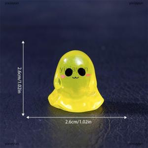 [COD] yixiayun 5PCS Cute Dollhouse Luminous Ghost Doll Miniature Models DIY Accessory Doll House Decor Halloween Ornaments Glow In The Dark Toy