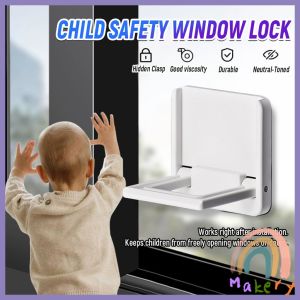 Makery【Ready in Stock】 Security Child Safety Lock Mult-function Cabinet Lock Sliding Door Lock Universal Drawer Handle 1PC