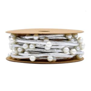 Stylish and Versatile Bead Ribbon Christmas Beads Ribbon Perfect for Weddings Scrapbooking and Centerpieces Rope