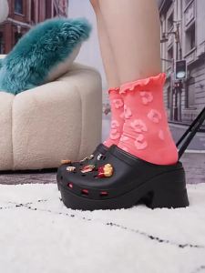 [Free Shipping] Croc Shoes Slippers Height-Increasing Stylish Fashionable For Outdoor Wear Suitable For Travel WomenS Street Style High-End Summer