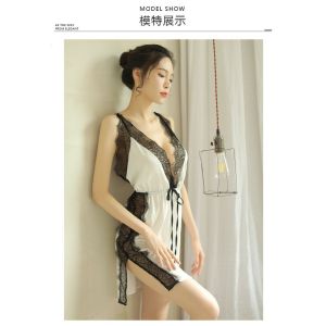 Váy NgủĐầm Ngủ  Pha Ren Quai Chéo Lưng 5054 Gợi Cảm+ Tặng Kèm Chip Xinh