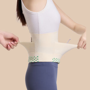 Mugwort Heating Double Pocket Waist Support Belt Self-Heating Warm Waistband Palace-Warming Belt Breathable Stomach Heating Belt Dehumidification Waist Care