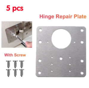 Stainless Steel Kitchen Wardrobe Cabinet Chipboard Door Hinge Repair Fixing Plate For Installation TOLUS