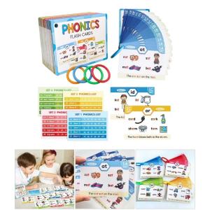Practical Phonics Flash Cards Educational Toys Learn to Read Cards Phonics Learning Cards For Kids Adults