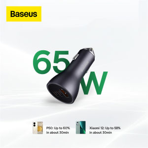 Baseus 65W Car Charger Dual USB Type C Fast Charging For Xiaomi Huawei Phone PD 25W Car Phone Charger Quick Charge 3.0 FCP AFC For iPhone 13 Huawei