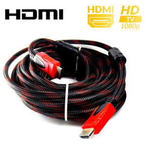 【SG Stock】Full HD 1080P High Speed V1.4 HDMI Cable 3D Red Black Braided Cord 3M / 5M / 10M / 20M/30M HDMI Cable