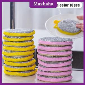 Mazhaha 3 10 PCS Double Sided Dishwashing Sponge Dish Washing Brush Pan Pot Dish Wash Sponges Household Cleaning Reusable Kitchen Tool