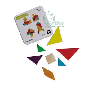 Danu kids mainan edukasi Tangram puzzle travel Iron box Montessori