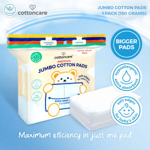 Cottoncare Jumbo Cotton Pads Baby Biodegradable Infant Makeup Remover Premium