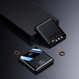 3C certified 120W fast charging with built-in four wire power bank large capacity compact and portable mobile power bank