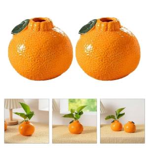 Modern Decorative Vases Centerpieces Tangerines Shape Plastic Vases Minimal Art Flower Vases for Living Room Home Decors