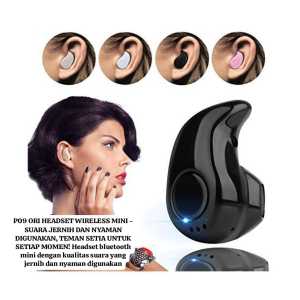 P09 HEADSET WIRELESS MINI SINGLE TUNGGAL BLUETUT BLUETOT BLUETOOT SUARA JERNIH BLUETOOTH 5.0 BAT