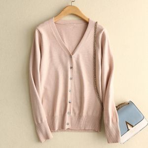 😜 Baju fashion wanita 😜 Cardigan Rajutan Longgar V-neck Atasan Lengan Panjang Korea