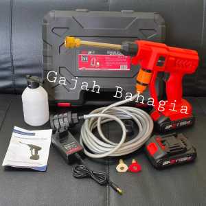 Alat steam cuci motor mobil 2 baterai 24 volt Cordless jet cleaner 24V