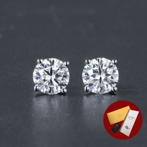 Diamcity (Free Gra Certificate) Anting Pejantan Zirkon PT950 Platinum Wanita