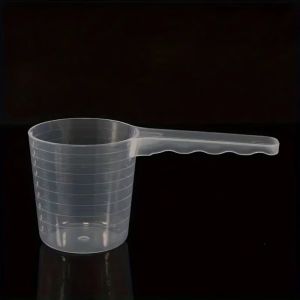 MELODI Transparent Pet Food Measuring Spoon Plastic 100ml Feeding Dog Shovel Portable Durable Measuring Cups