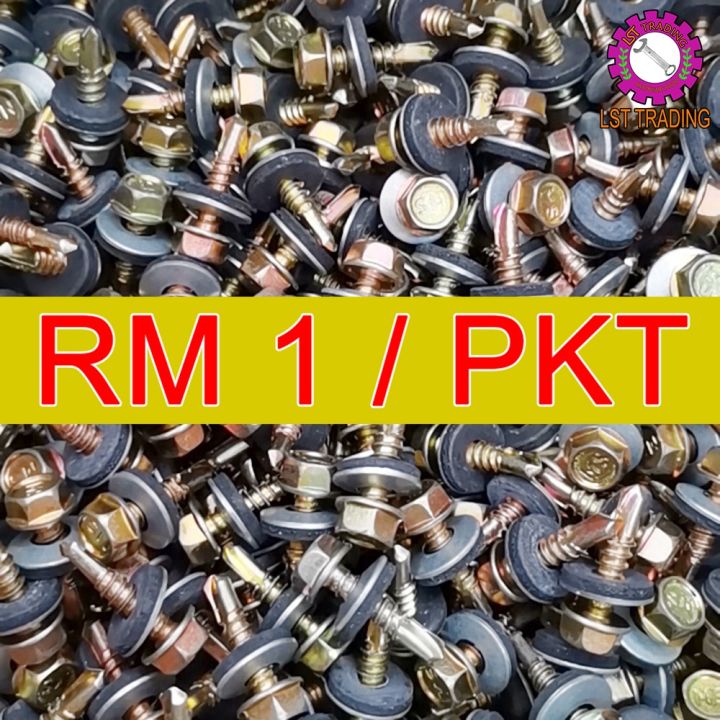 [READY STOCKS] HEX HEAD SELF DRILLING SCREW ( RM1 ) / SKREW KEPALA ...