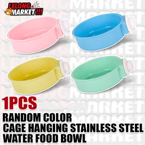 Pet Cage Hanging Stainless Steel Food Water Bowl