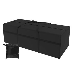 122*39*55cm Garden Furniture Cushion Storage Bag 420D Oxford Cloth Waterproof And UV-Resistant Heavy-Duty Christmas Tree Furniture Cushion Storage Bag With Handle And Zipper