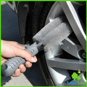 MetMe แปรงแผ่นล้อรถ แปรงทำความสะอาดล้อรถยนต์ และส่วม car tire floor brush