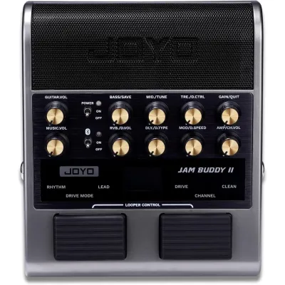 JOYO 10W Portable Guitar Practice Amp Multi-Effects Pedal Combo Amplifier with FootswitchOTG Recording Bluetooth14 Amp Models3-Band EQ36 Drum Patterns Looper （JAM Buddy II）