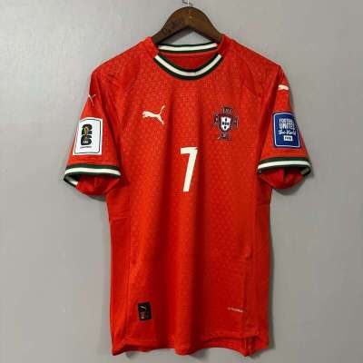 FC25/26 Portugal home player version Ronaldo football sports short sleeved jersey shirt
