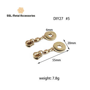 Đầu dây kéo thời trang mới kim loại nhiều kiểu cho dây kéo túi xách balo vali DIY 27-05-09-08-17-14 (1 cái)