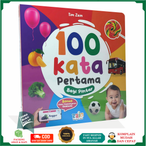 BOARDBOOK 100 Kata Pertama Bayi Pintar BONUS Video Pembelajaran Eksklusif Pertamaku Karya Tim Zain Penerbit Zain