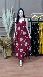 Daster Longdres Kekinian Busui Jumbo daster ibu muda big size Yukensi Tanpa Lengan Tali Satu Ld 135 yukensi Longdres andin kencana unggu