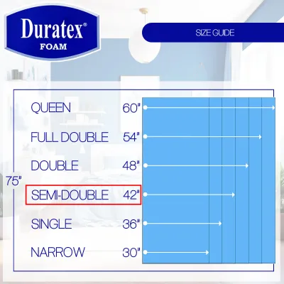 Duratex Foam Trifold Bed Mattress 2/4 Inches