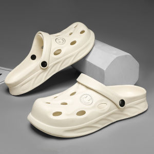 Summer New Coros Shoes Mens Outdoor Fashion Closed Toe Dual-Purpose Slippers Non-Slip Platform Trendy Casual Beach Sandals