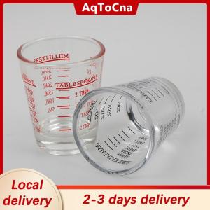[COD] AqToCna Ship within 24 hours 1Pc 30 ML Glass Measuring Cup With Scale  Glass Liquid Glass Ounce Cup
