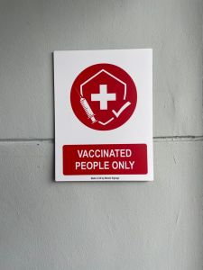 Acrylic - Vaccinated People Only - Safety Sign Available in SG
