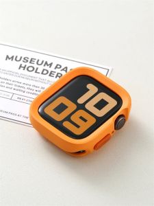 2024 New Bumper Soft Silicone Case For Apple Watch 9 8 7 6 SE 5 Sport Anti-drop Matte Cover For iwatch 49mm 41mm 40mm 44mm 45 mm