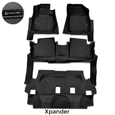 Carstorm 9D TPE Extended Diamond Deep Dish For Mitsubishi Xpander 2018-2026 Deep Dish Matting 4Pcs