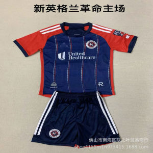 24/25 New England Revolution Home Jersi Pelajar Dewasa Sut Lengan Pendek Kanak-Kanak Sukan Pakaian Bola Sepak