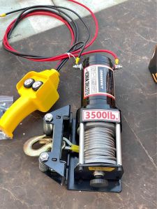 Tời Điện 12V 3500lbs Có Điều Khiển Từ Xa Chịu Tải 1600kg Kéo Xe Kéo Thuyền Cứu Hộ