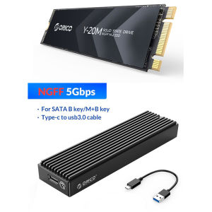 M2 ORICO เคส SSD USB ชนิด NVMe Gen2 10Gbps เอสเอสดีของเครื่องพีซีเคส SSD M2 SATA NGFF 5Gbps M.2 NVME กล่องดิสก์ M.2เคส SSD