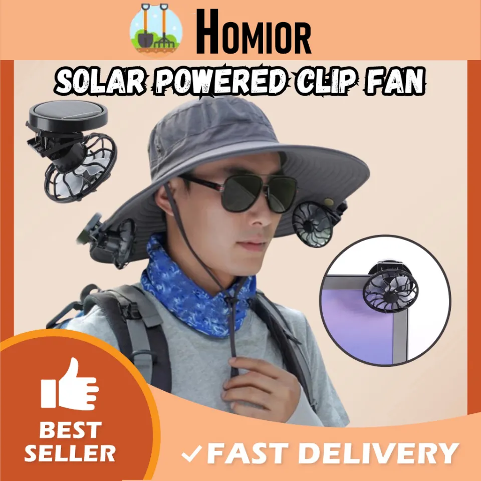 Summer Portable Hat Clip-on Fan Mini Solar Powered Fans For Camping Fishing  Hiking Air Cooling Accessories