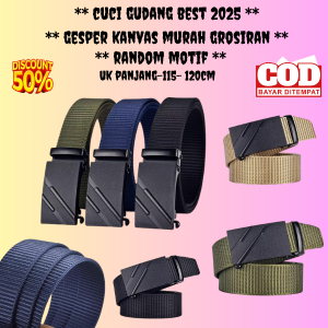 Ikat Pinggang Pria Nylon Canvas Model ( RANDOM MOTIF WARNA ) Fashion trend hot sale 2025 COD SE -INDONESIA KODE OSA-071