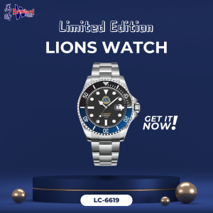 🔥NEW🔥[100% Original] Special LIMITED EDITION 🦁Lion Watch LC-6610 (Green Bezel)/ LC-6619 (Blue & Black Bezel) *Free one set silicone strap Men Watch
