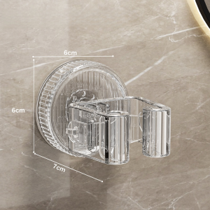 Strong Wall-Mounted Mop Holder Suction Cup Mop Holder No Drilling Needed Door Back Sweeper Cloth Storage Organizer