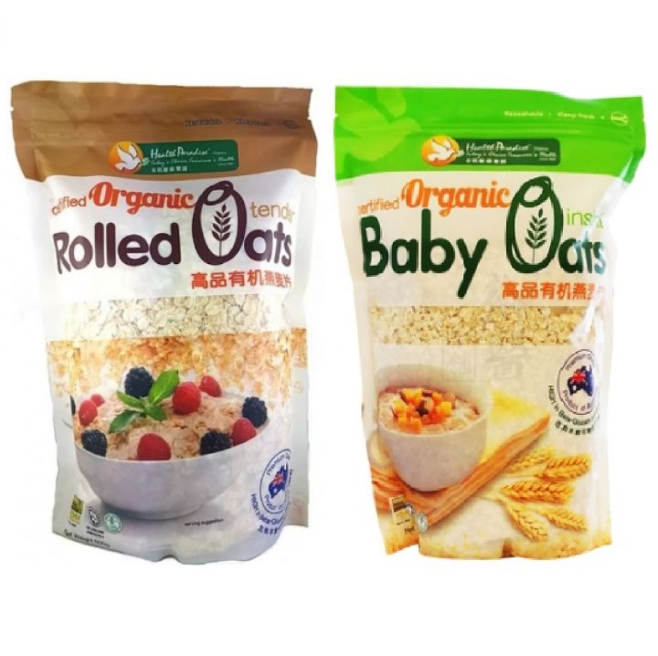 Health Paradise】Certified Organic Instant Baby Oats Rolled Oats