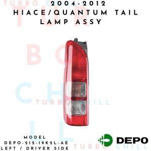 2004-2012 HIACE/QUANTUM TAIL LAMP ASSY ECE DEPO-212-19K2L-AE LEFT / DRIVER SIDE